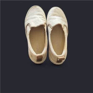 Sperry Tan Slip-On Shoes with Brown Accents